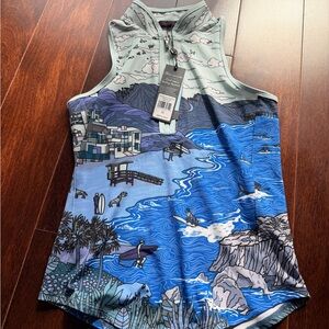 Scenic Print Sleeveless Women's Top (golf)